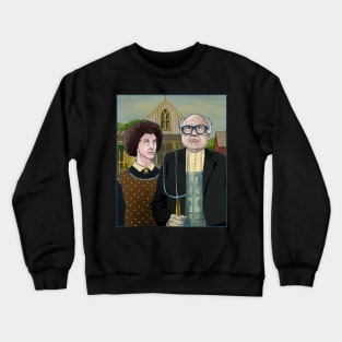 American Gothic with Danny DeVito and Rhea Perlmann Crewneck Sweatshirt